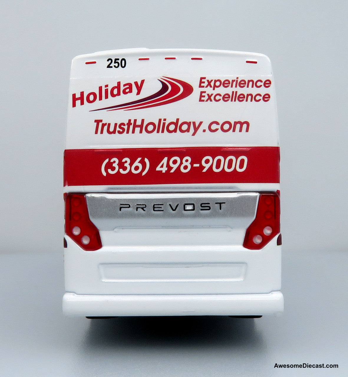 Prevost H3-45 Coach: Holiday Tours 1:64 Diecast Model Bus by Iconic Replicas