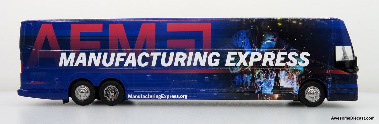 Prevost H3-45 Coach: AEM Manufacturing Express 1:64 Diecast Model Bus by Iconic Replicas