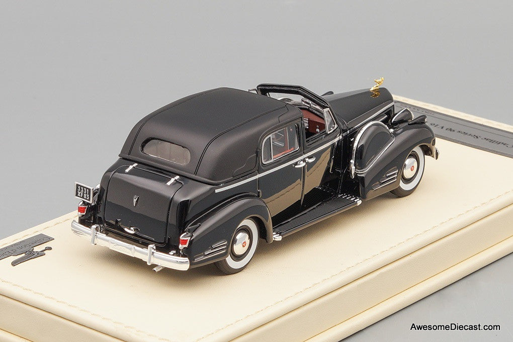 1938 Cadillac Series 90 V16 Town Car - Black 1:43 Diecast Model by TSM Model Collection d'Elegance