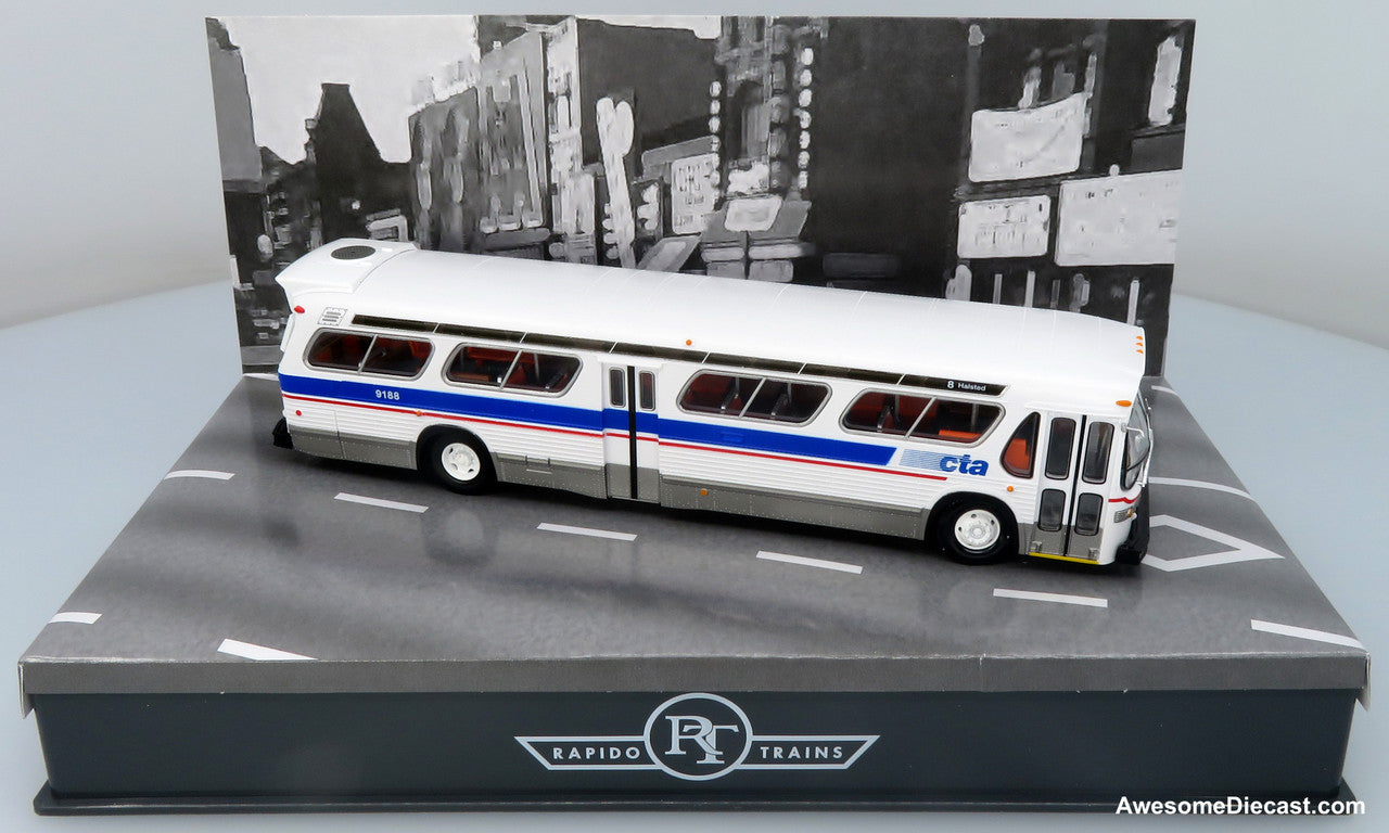 GM New Look Transit Bus: Chicago Transit Authority (CTA) 1:87 (HO) ABS Plastic Bus by Rapido