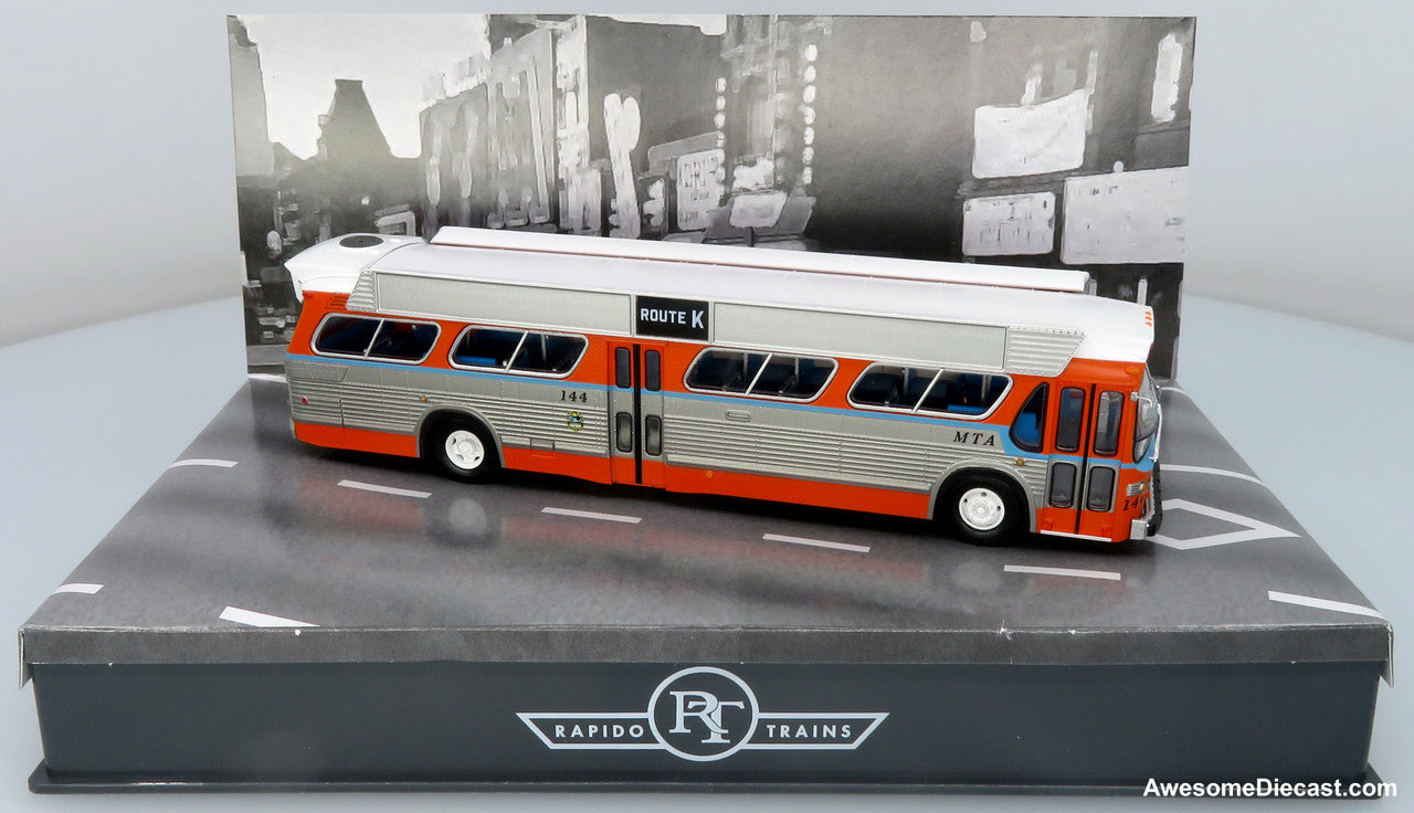 GM New Look Transit Bus: Miami Dade 1:87 (HO) ABS Plastic Bus by Rapido