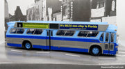 GM New Look Transit Bus: MTA New York Blue w/ Bus-O-Rama 1:87 (HO) ABS Plastic Bus by Rapido