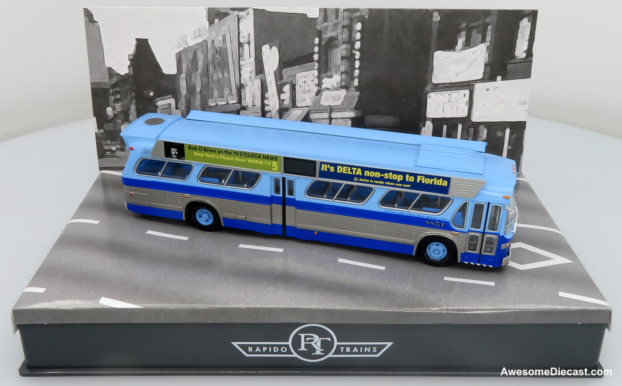 GM New Look Transit Bus: MTA New York Blue w/ Bus-O-Rama 1:87 (HO