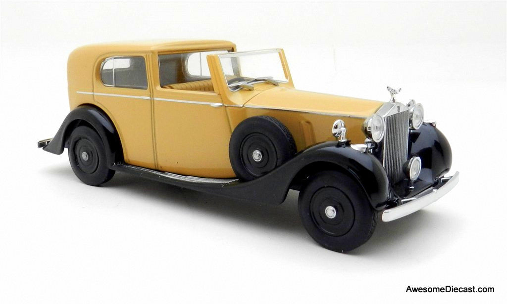 Rolls Royce Phantom III Sedanca De Ville HJ Mulliner Fawn/Black - 1:43 Diecast Model by Oxford