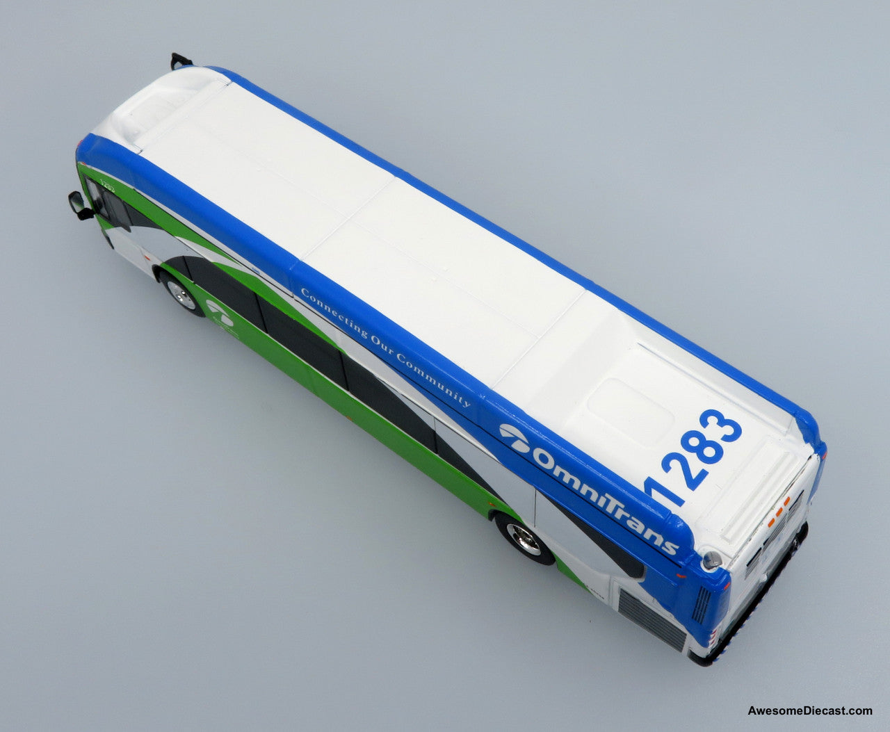 Iconic Replicas 1:87 NFI Xcelsior XN40 Transit Bus w/ Bike Rack: Omnitrans San Bernardino