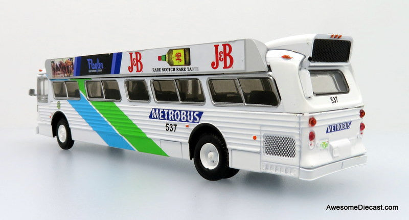 Flxible 53102 Transit Bus with Bat Wings - Miami Dade Transit - Route: Miami - 1:87 Diecast Bus by Iconic Replicas