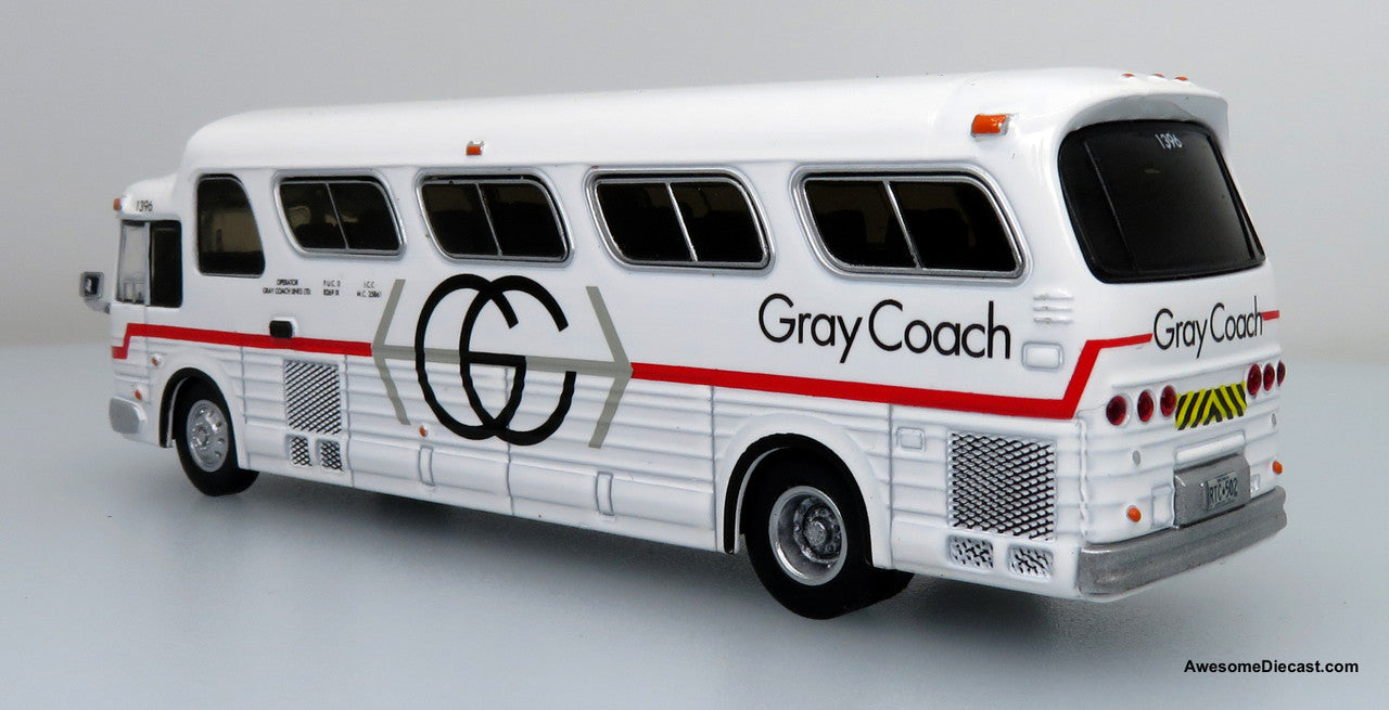 1966 GM PD4107 "Buffalo" Coach - Gray Coach - Route: Pearson Airport - 1:87 Diecast Bus by Iconic Replicas