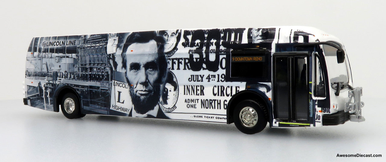 Iconic Replicas 1:87 2021 Proterra ZX5 Electric Transit Bus: Reno RTC / Lincoln Line