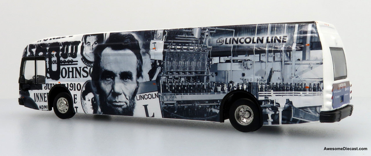 Iconic Replicas 1:87 2021 Proterra ZX5 Electric Transit Bus: Reno RTC / Lincoln Line