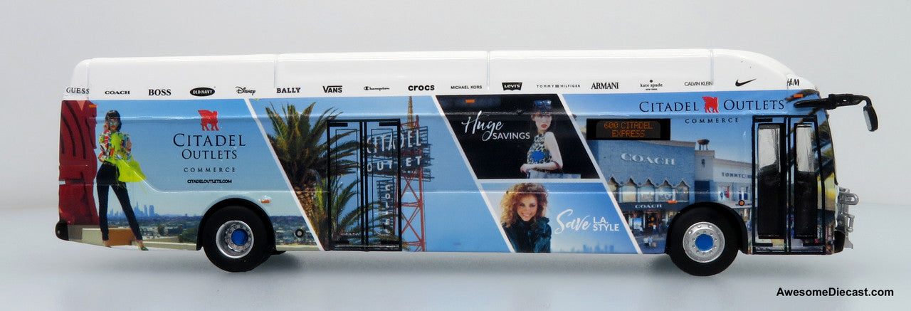 Iconic Replicas 1:87 NFI Xcelsior XN40 Transit Bus: City of Commerce / Citadel Outlets