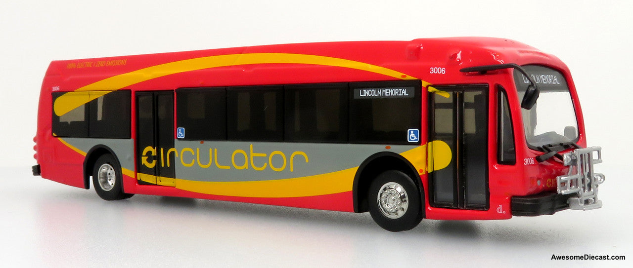 Iconic Replicas 1:87 2021 Proterra ZX5 Electric Transit Bus: Washington, D.C. Circulator