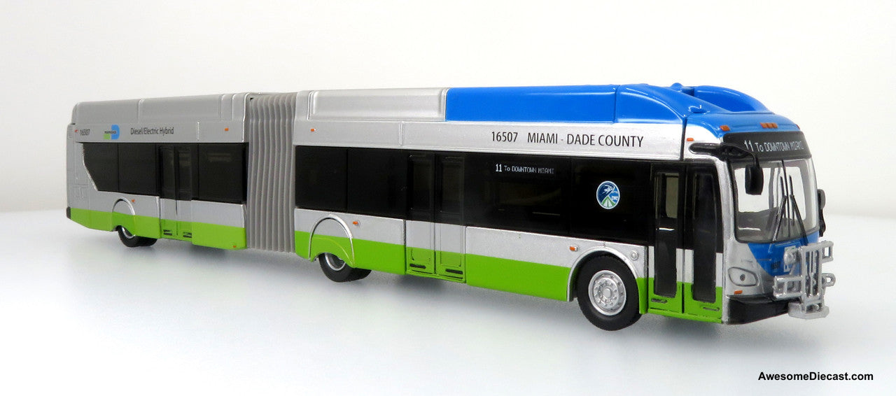 Iconic Replicas 1:87 NFI Xcelsior XN60 Aerodynamic Articulated Transit Bus: Miami Dade County