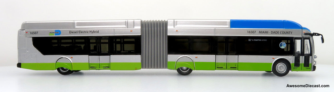 Iconic Replicas 1:87 NFI Xcelsior XN60 Aerodynamic Articulated Transit Bus: Miami Dade County