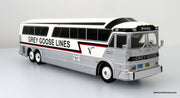 MCI MC-7 Challenger Intercity Coach - Grey Goose Lines (White/Silver/Black) - Winnipeg - 1:87 Diecast Bus by Iconic Replicas