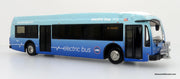 2021 Proterra ZX5 Electric Transit Bus - CTA Chicago (Blue) - 66 Chicago - 1:87 Diecast Bus by Iconic Replicas
