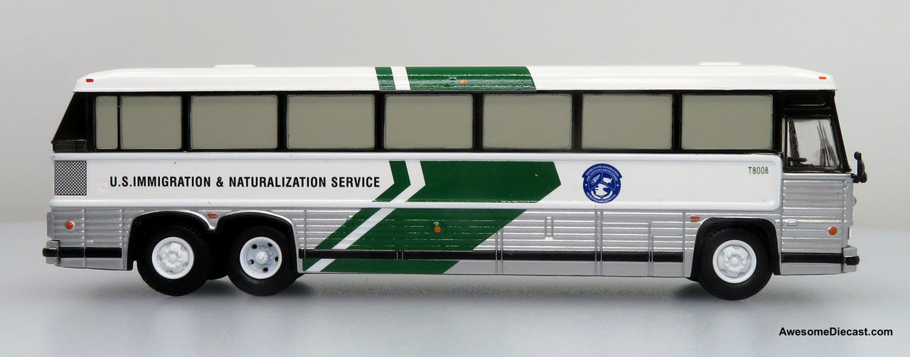 MCI MC-12 Coach: U.S. Immigration & Naturalization Service - 1:87 Diecast Bus by Iconic Replicas