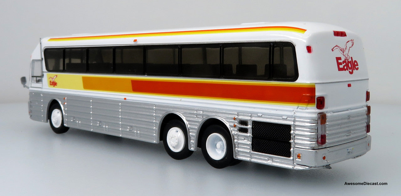 1984 Eagle Model 10 Coach - Corporate (White/Yellow/Orange) 1:87 Diecast Bus by Iconic Replicas