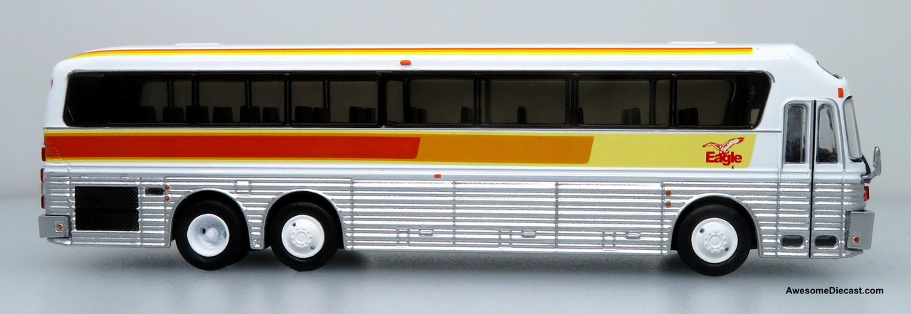 1984 Eagle Model 10 Coach - Corporate (White/Yellow/Orange) 1:87 Diecast Bus by Iconic Replicas
