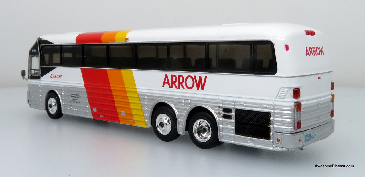 1984 Eagle Model 10 Coach - Arrow Bus Lines - Route: Las Vegas - 1:87 (HO) Diecast Bus by Iconic Replicas
