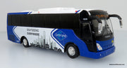 2018 TEMSA TS35E Coach - Gray Line NYC, Blue/White - Route: Big Apple Tour - 1:87 (HO) Diecast Bus by Iconic Replicas
