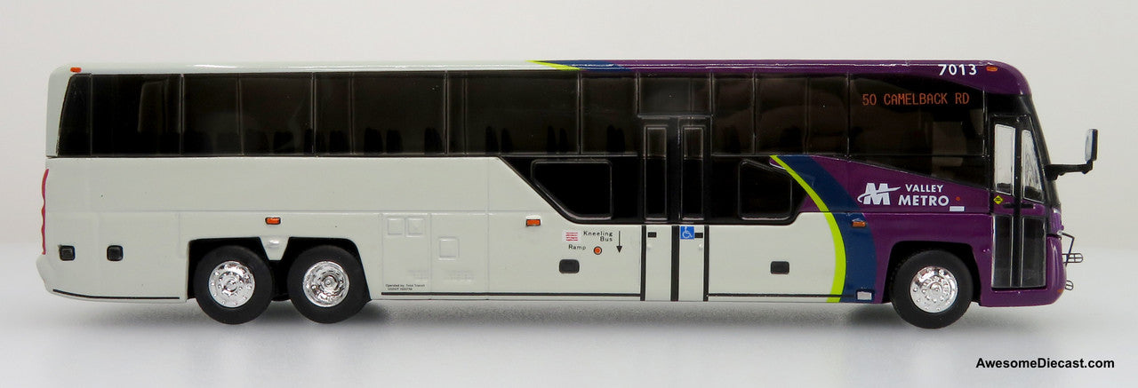 MCI D45 CRT LE Coach - Phoenix Valley Metro Transit System - Route: 50 Camelback Rd - 1:87 (HO) Diecast Bus by Iconic Replicas
