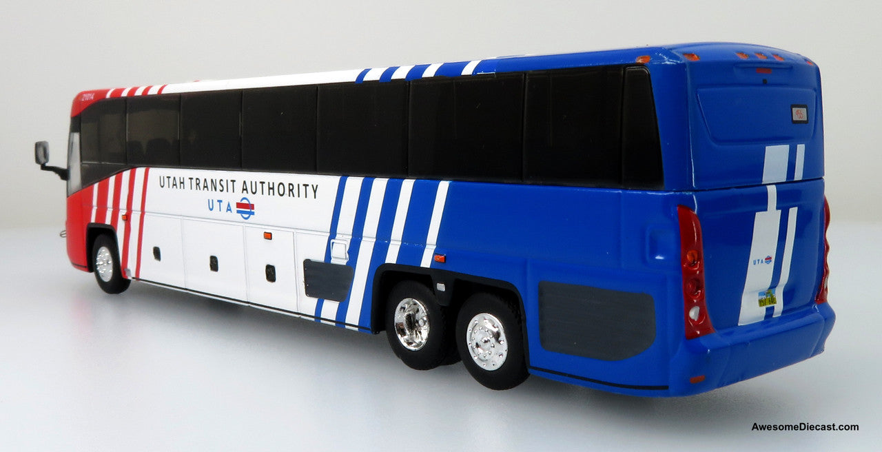 MCI D45 CRT LE Coach - Utah Transit Authority (UTA) - Route: 455 to Ogden/WSU - 1:87 (HO) Diecast Bus by Iconic Replicas