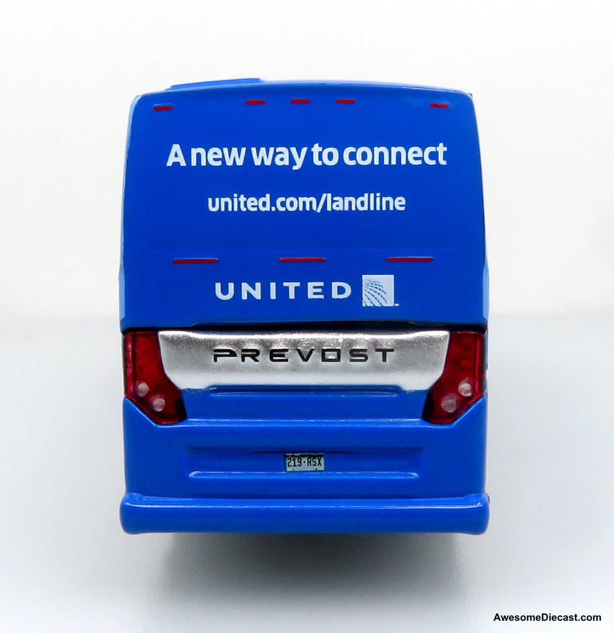 Prevost H3-45 Coach: United Airlines / Landline 1:87 Diecast Bus by Iconic Replicas
