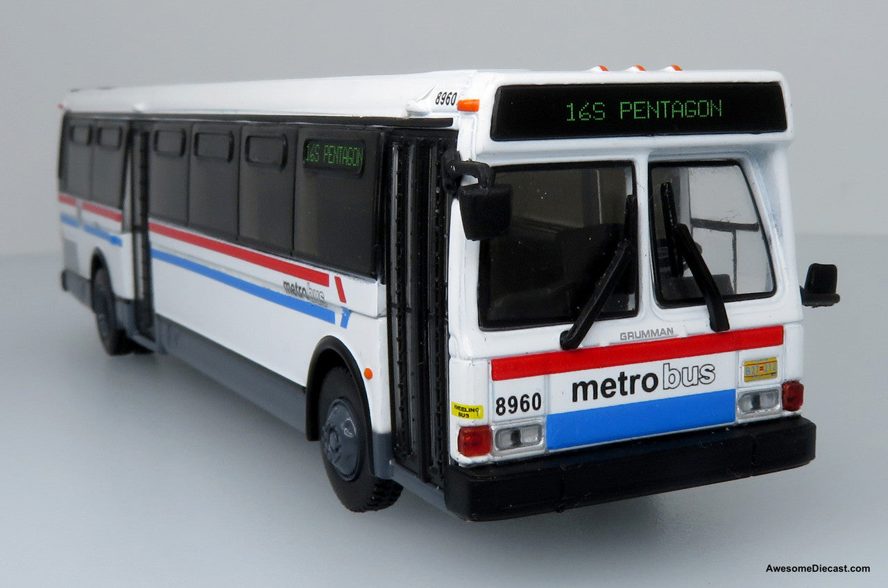 1980 Grumman 870 Transit Bus - WMATA Washington - Route: 16S Pentagon - 1:87 Diecast Model by Iconic Replicas