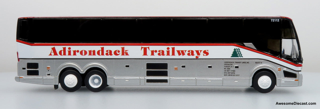 Prevost H3-45 Coach: Adirondack Trailways 1:87 Diecast Model Bus by Iconic Replicas