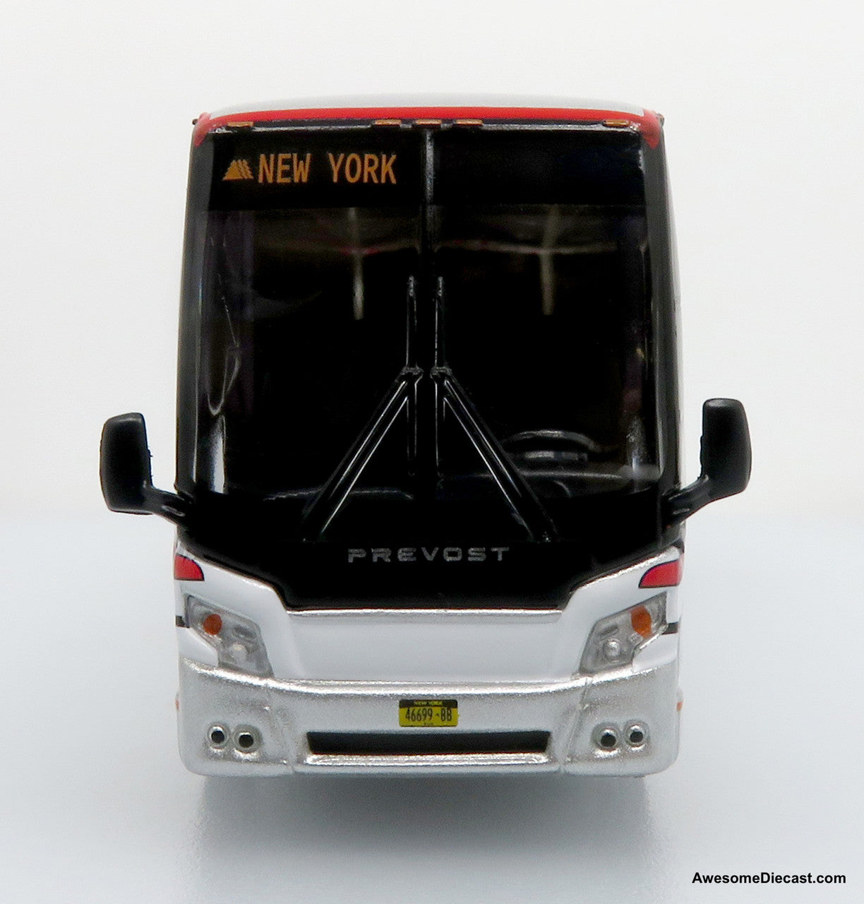 Prevost H3-45 Coach: Adirondack Trailways 1:87 Diecast Model Bus by Iconic Replicas