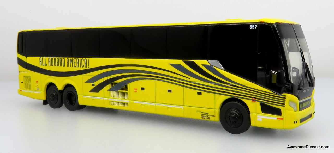Prevost H3-45 Coach: All Aboard America 1:87 Diecast Model Bus by Iconic Replicas