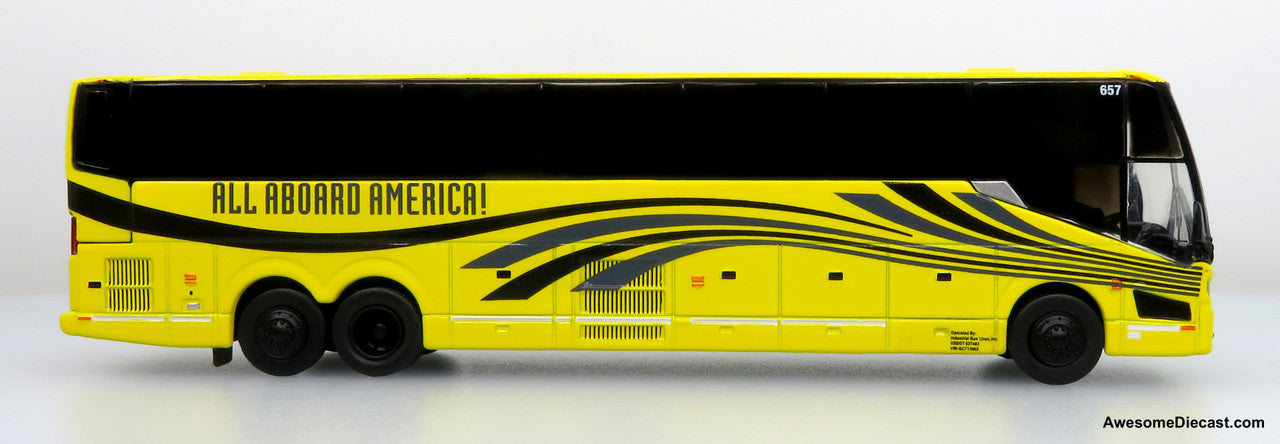 Prevost H3-45 Coach: All Aboard America 1:87 Diecast Model Bus by Iconic Replicas