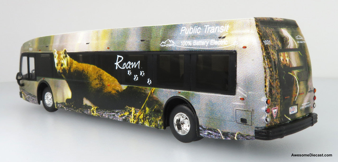 Iconic Replicas 1:87 Proterra ZX5 Electric Transit Bus: Roam Transit / Banff