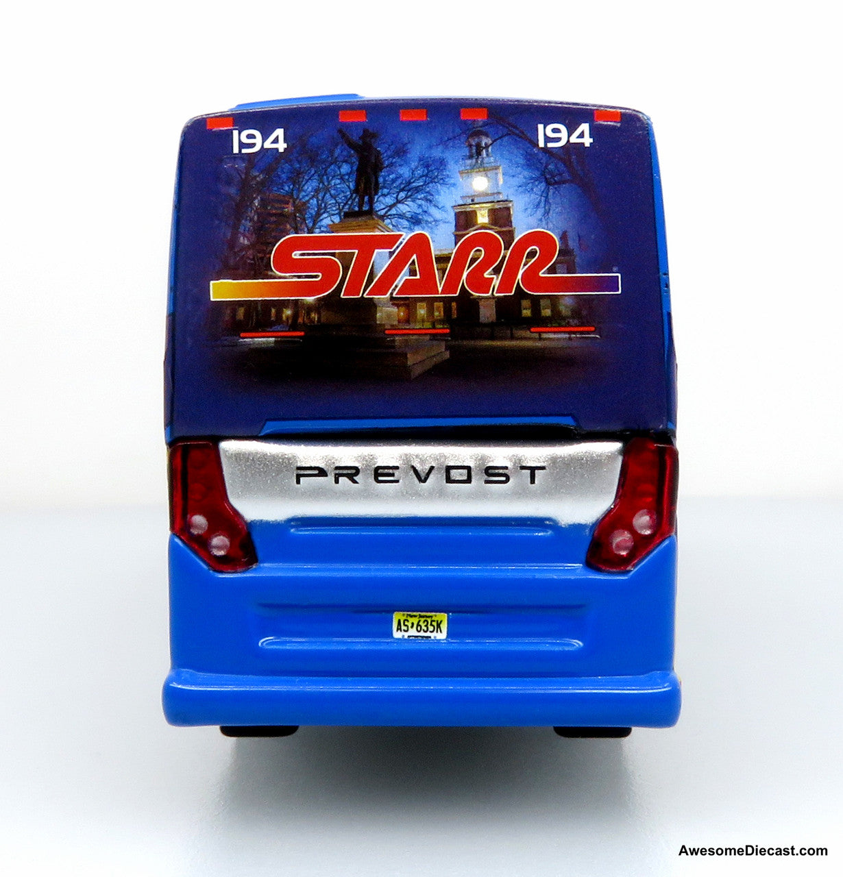 Prevost H3-45 Coach: Starr Tours 1:87 Diecast Model Bus by Iconic Replicas