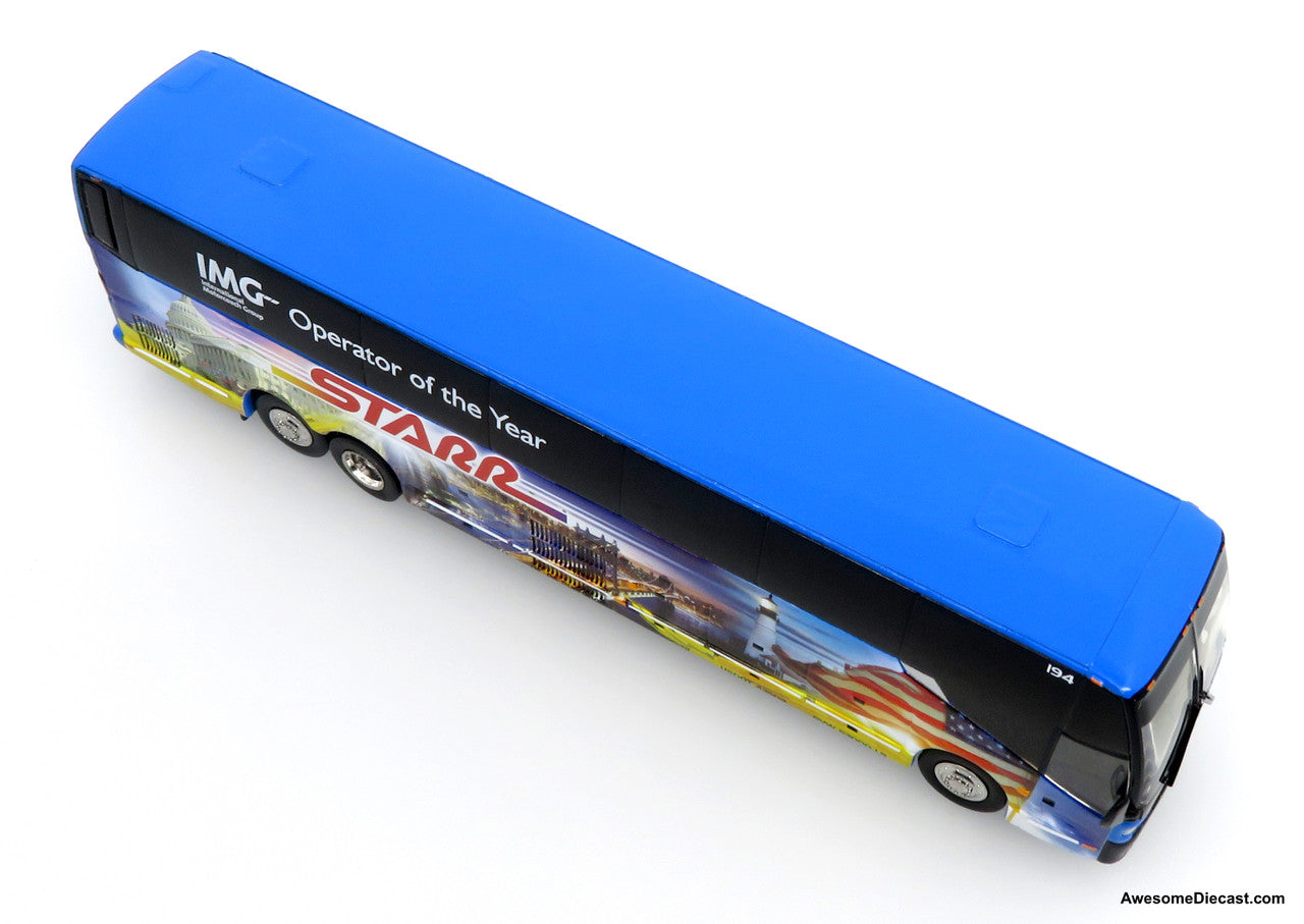 Prevost H3-45 Coach: Starr Tours 1:87 Diecast Model Bus by Iconic Replicas