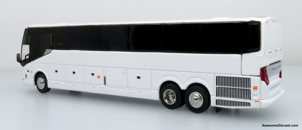 Prevost H3-45 Coach: Blank White 1:87 (HO) Diecast Model Bus by Iconic Replicas