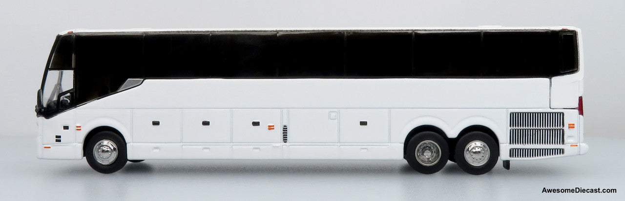 Prevost H3-45 Coach: Blank White 1:87 (HO) Diecast Model Bus by Iconic Replicas
