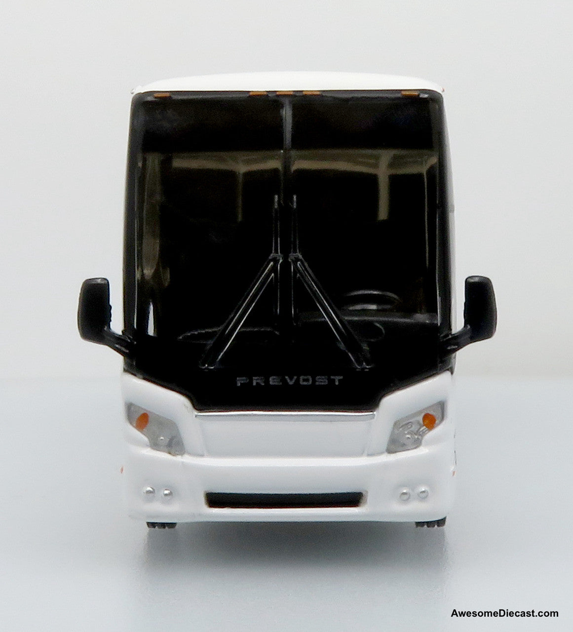 Prevost H3-45 Coach: Blank White 1:87 (HO) Diecast Model Bus by Iconic Replicas