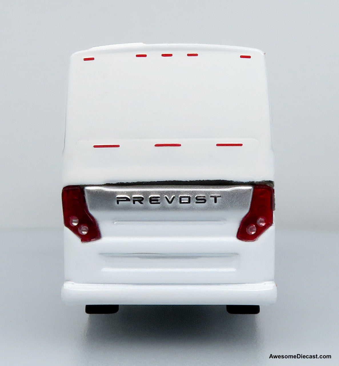 Prevost H3-45 Coach: Blank White 1:87 (HO) Diecast Model Bus by Iconic Replicas