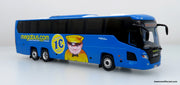 2010s Scania Touring HD Coach - Megabus France (Blue/Yellow) 1:87 Diecast Bus by Iconic Replicas