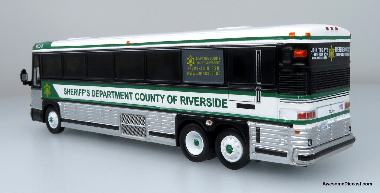 Iconic Replicas 1:87 MCI D4000 Coach: Riverside County Sheriff Bus