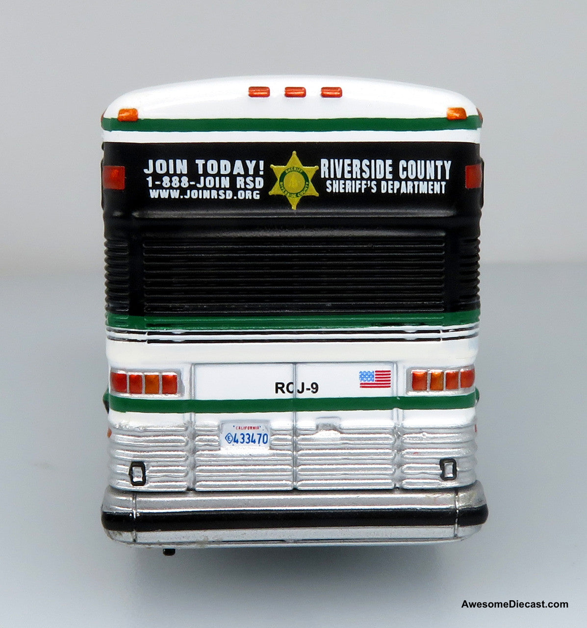 Iconic Replicas 1:87 MCI D4000 Coach: Riverside County Sheriff Bus
