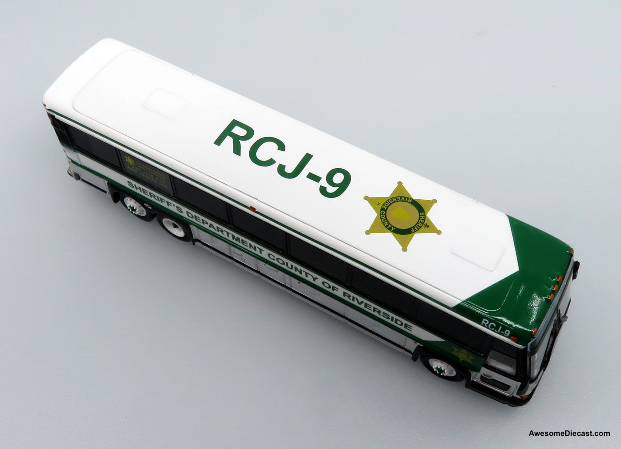 Iconic Replicas 1:87 MCI D4000 Coach: Riverside County Sheriff Bus