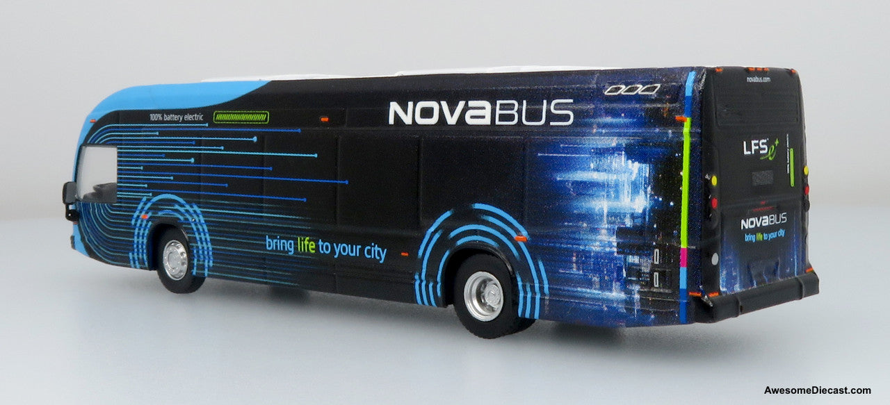 2020s Nova Bus LFSe Transit Bus - Corporate (Black/Blue) 1:87 Diecast Model by Iconic Replicas