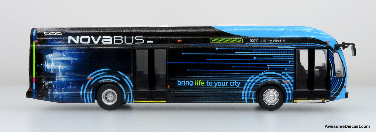 2020s Nova Bus LFSe Transit Bus - Corporate (Black/Blue) 1:87 Diecast Model by Iconic Replicas