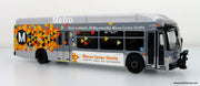 Last One!! NFI Xcelsior XN40 Transit Bus: Los Angeles Metro - Warner Center Shuttle (Gray/Orange/Yellow) 1:87 Diecast Model Bus by Iconic Replicas