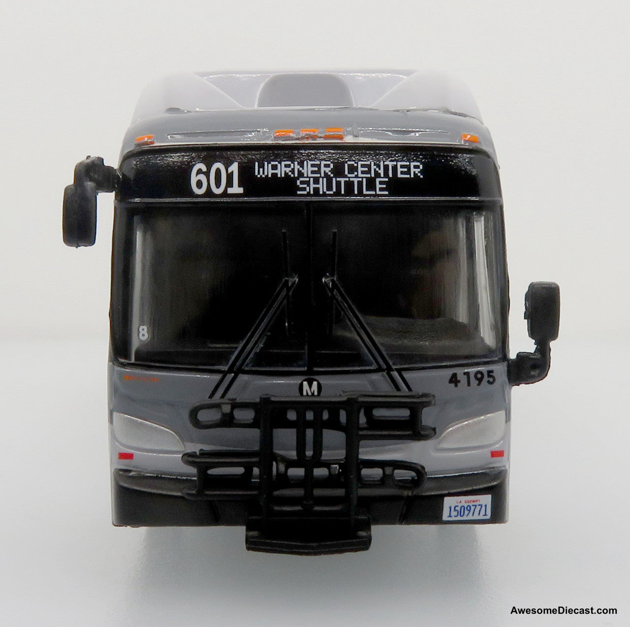Last One!! NFI Xcelsior XN40 Transit Bus: Los Angeles Metro - Warner Center Shuttle (Gray/Orange/Yellow) 1:87 Diecast Model Bus by Iconic Replicas