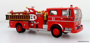 1973 Ward LaFrance Ambassador Fire Engine: LACOFD — Engine 51 1:87 Diecast Model Fire Truck by Iconic Replicas