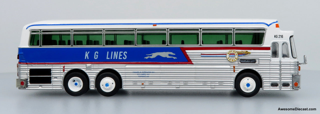1969 Eagle Model 05 Coach: KG Lines / Greyhound 1:87 (HO) Diecast Model Bus by Iconic Replicas