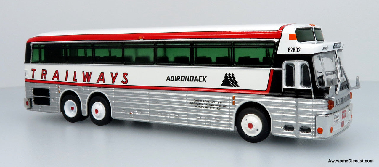 1969 Eagle Model 05 Coach: Adirondack Trailways 1:87 (HO) Diecast Model Bus by Iconic Replicas